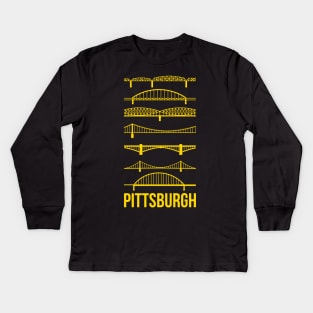 Pittsburgh Bridges Kids Long Sleeve T-Shirt